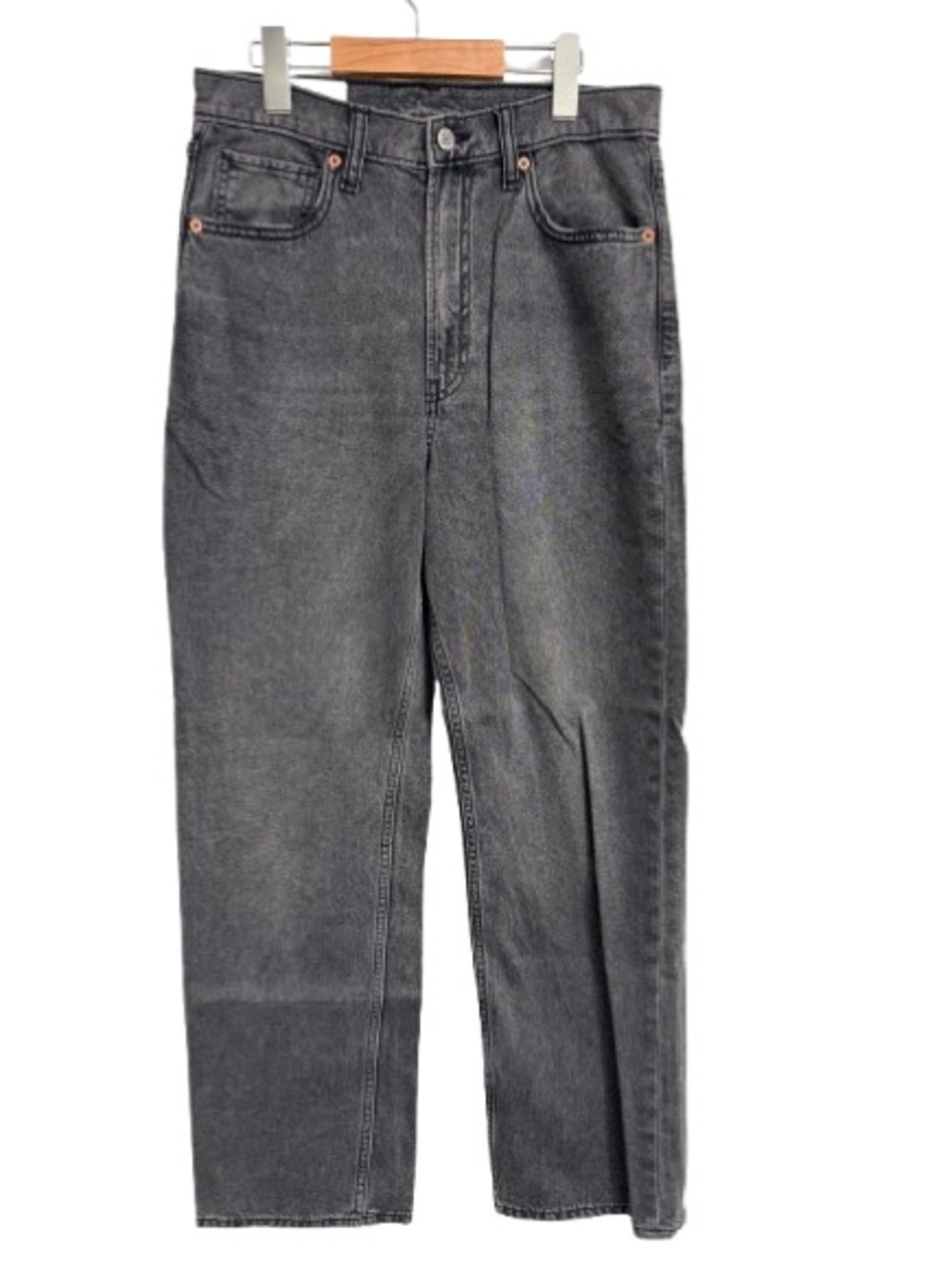 GAP Women's High-Rise Straight Gray Jeans